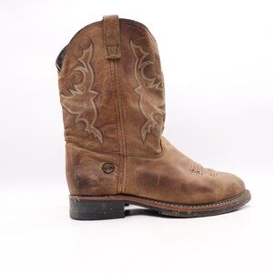 Double H Roper DH3599 Western Boots Men's 12 D Brown Leather Square Toe USA